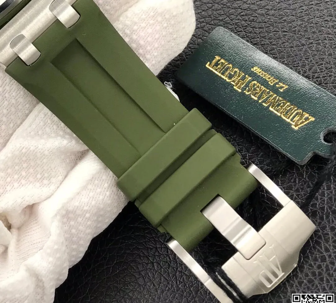 Audemars Piguet Royal Oak Offshore 15720ST.OO.A052CA.01 BF Factory 1:1 Best Edition Replica Watch Green Strap